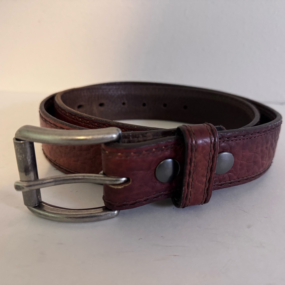 Men's Vintage Brand Bison Leather Belt Size 42